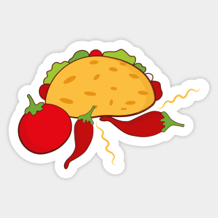 Hot and Spicy Tacos Sticker